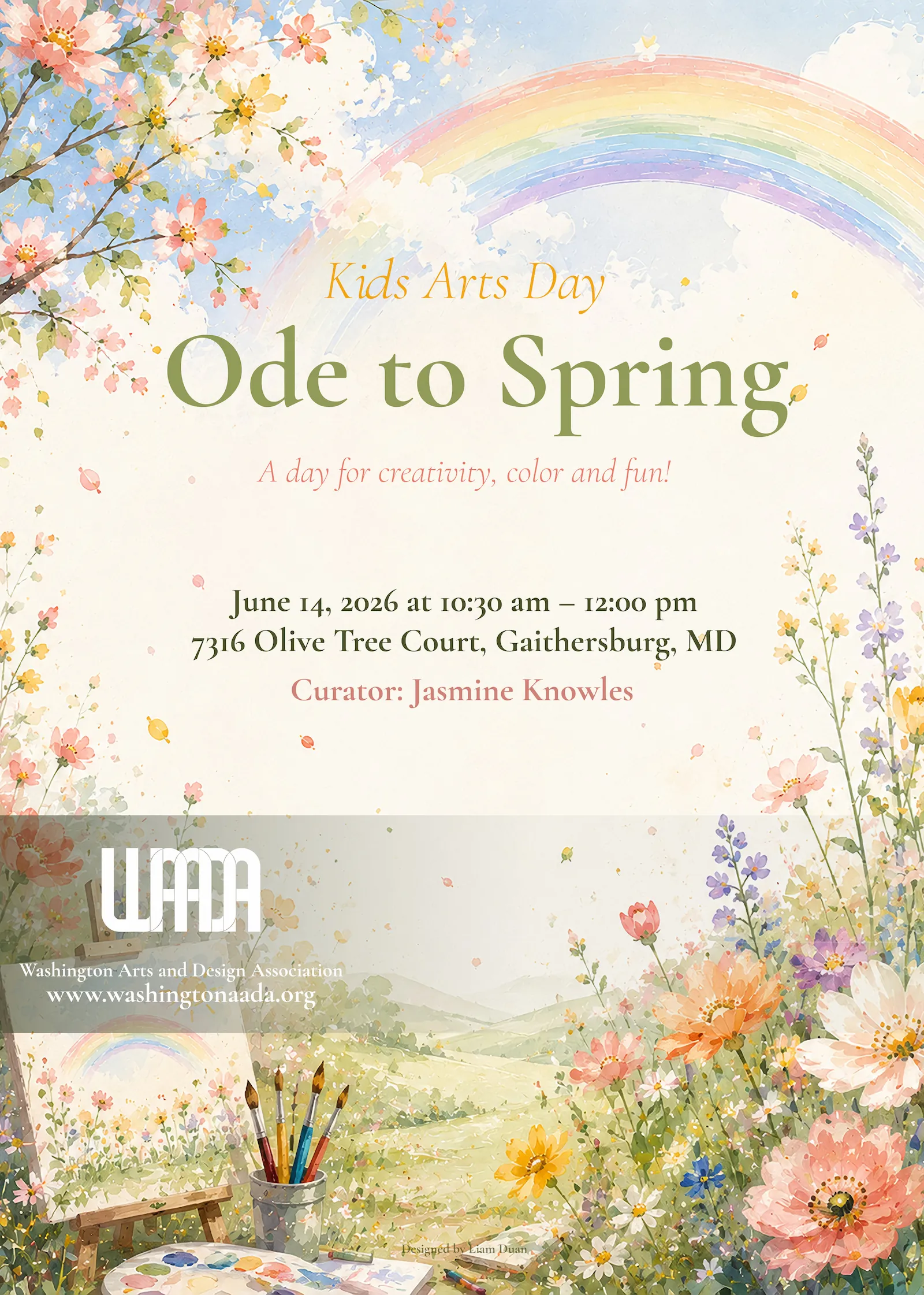 Kids Arts Day – Ode to Spring in Gaithersburg, Maryland